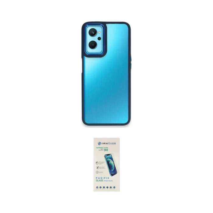 ieg™ 9i 4G Kılıf Eksen Doku Prime - Şeffaf Pasifik Cam Ekran Koruyucu