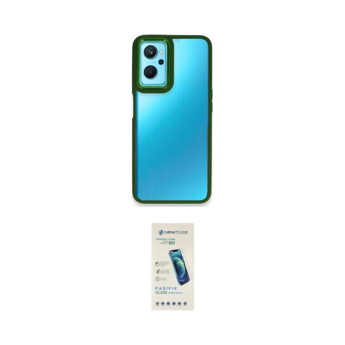 ieg™ 9i 4G Kılıf Eksen Doku Prime - Şeffaf Pasifik Cam Ekran Koruyucu