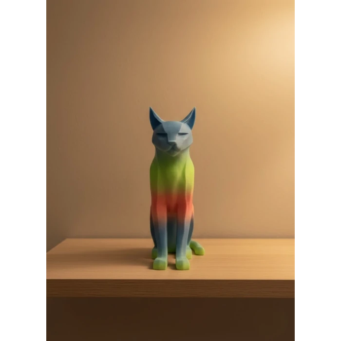 ieg™ Açık Rainbow Kedi Biblo Modern Salon ve Raf Dekoru