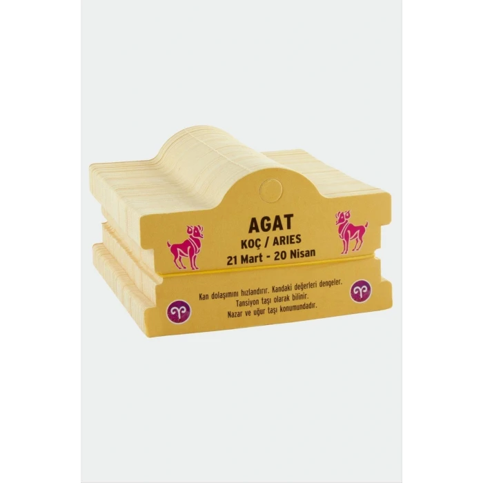 ieg™ Agat & Koç Burç Bileklik Kartı
