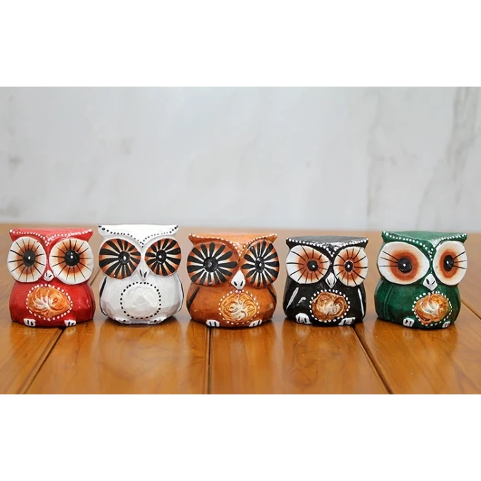 ieg™ Ahşap 5li Baykuş Seti Model 3