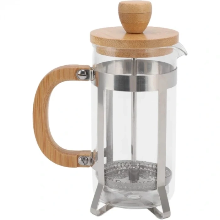 ieg™ Ahşap Detaylı 600 ml Cam French Press