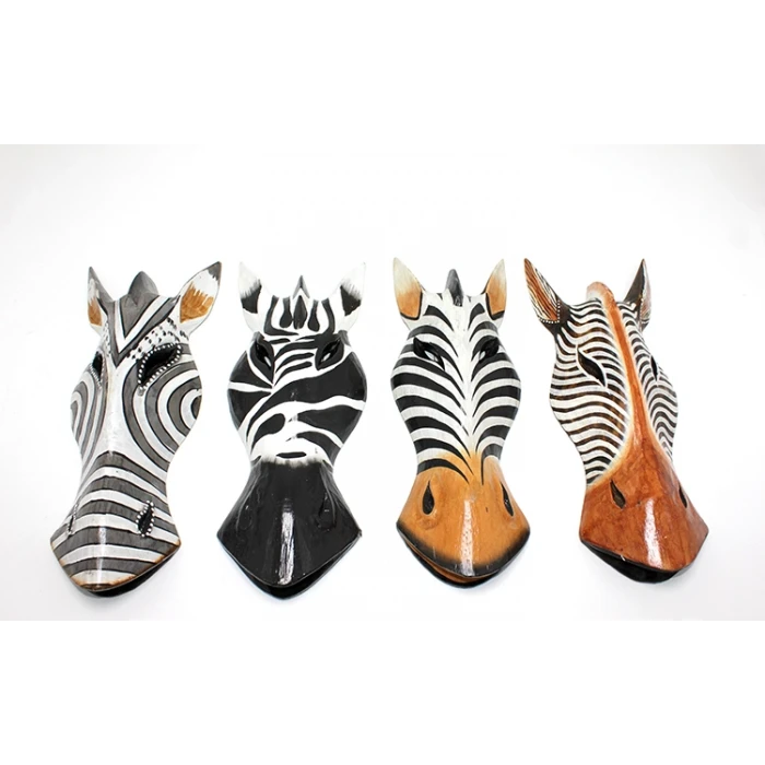 ieg™ Ahşap Duvara Asmalı 30 cm Zebra Maske