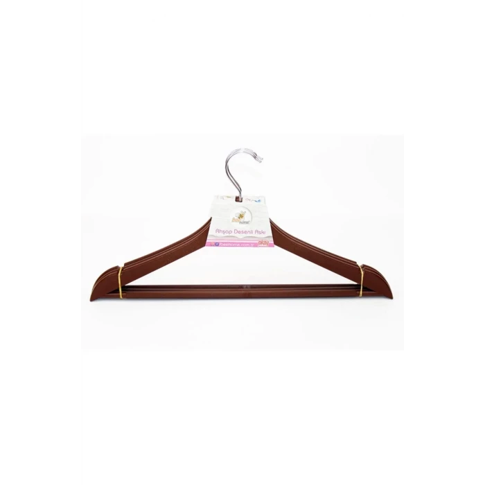 ieg™ Ahşap Görünümlü Plastik Elbise Askısı 3 Lü -AK439