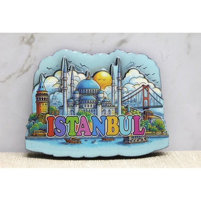 ieg™ Ahşap İstanbul Temalı Magnet - Model 10