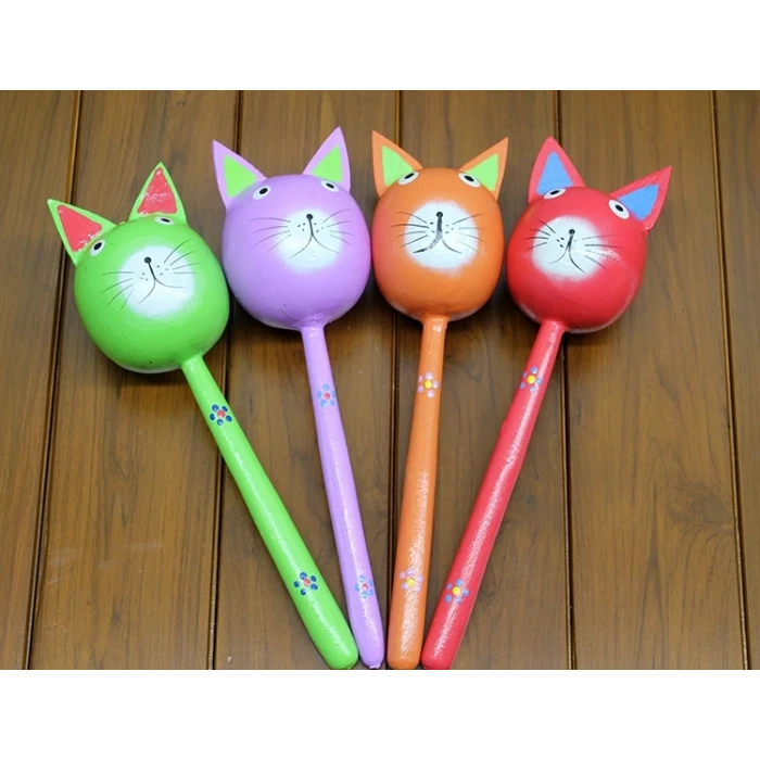 ieg™ Ahşap Kedi Marakas Tekli