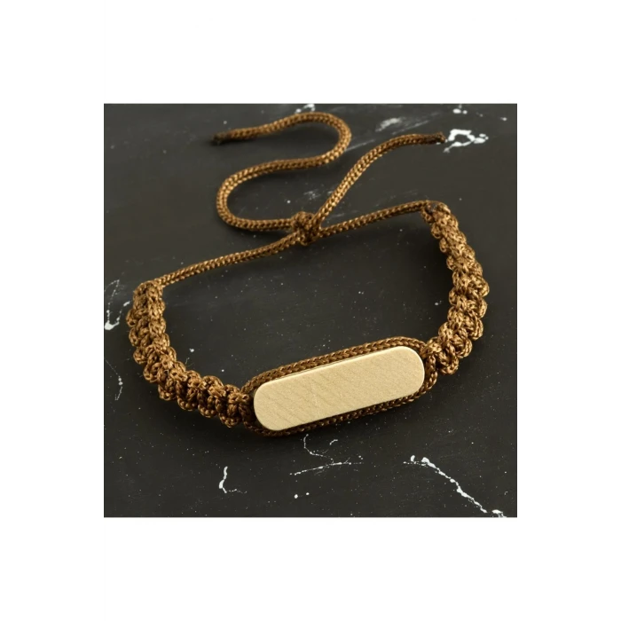 ieg™ Ahşap Makrome Örgülü Bileklik