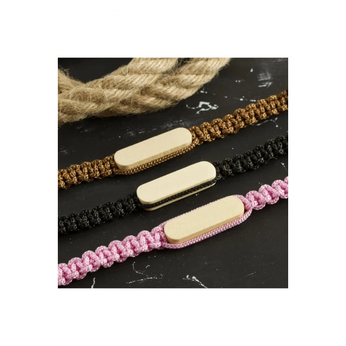 ieg™ Ahşap Makrome Örgülü Bileklik