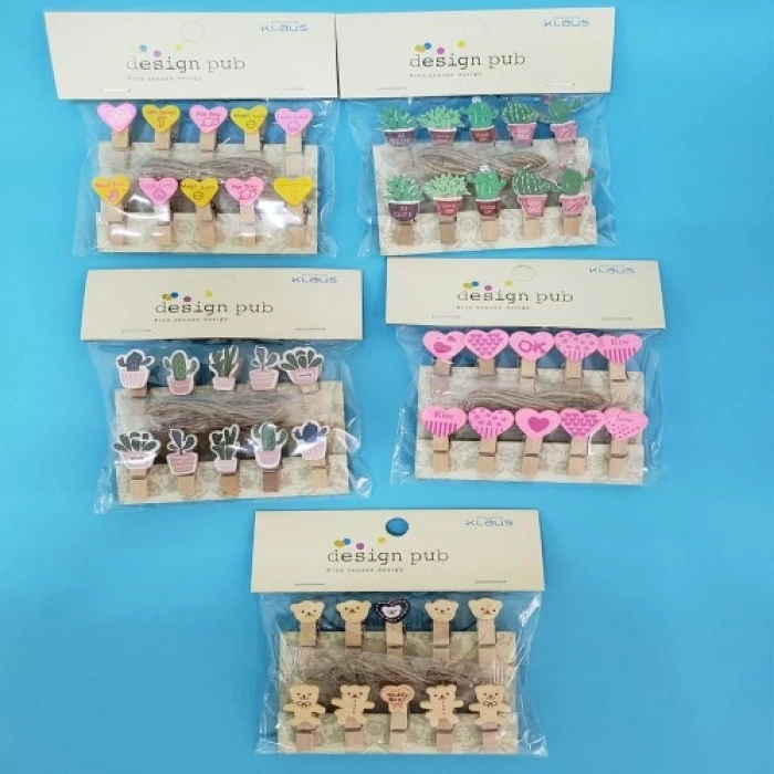 ieg™ Ahşap Notluk İpli Mandal