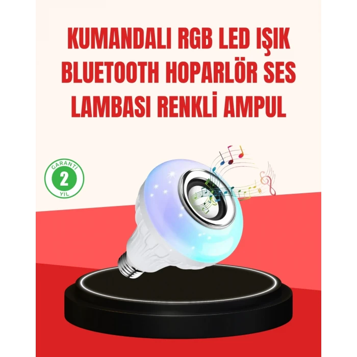 ieg™ Akıllı LED Ampul – E27 Uyumlu ve Müzik Çalarlı Tasarım
