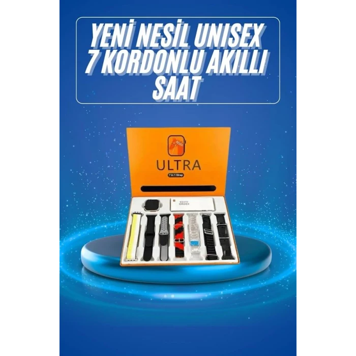 ieg™ Akıllı Saat Çağrı Cevaplayabilen Unısex 7 Kordonlu Müzik Dinleme