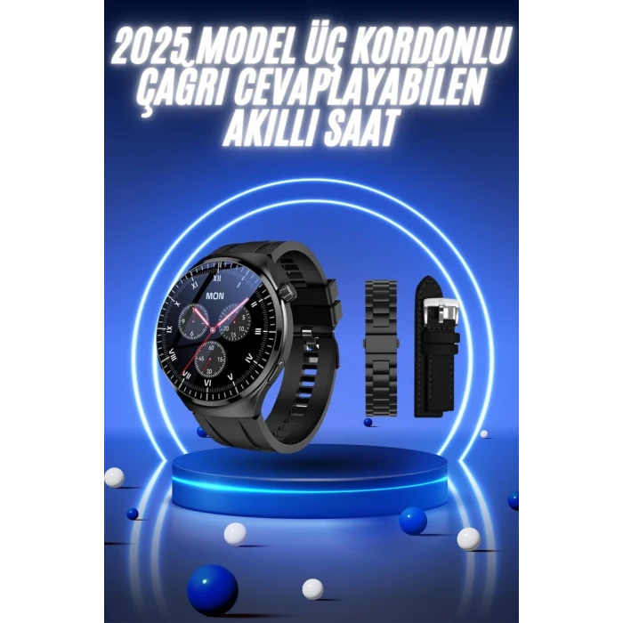 ieg™ Akıllı Saat Yeni Nesil Üç Kordonlu Nabız Ölçer Çağrı Cevaplama