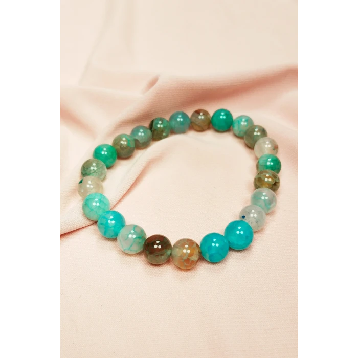 İEG Akuamarin Doğal Taş Bileklik Kutulu