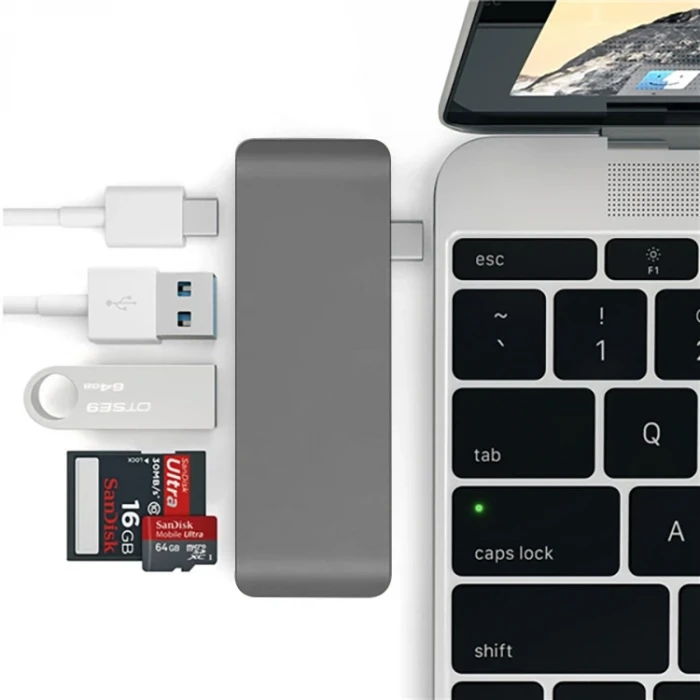 ieg™ Ally 5 İn1 Usb-c Hub 3.0 Type-c Şarj Kart Reader Type-c Bütün Cihazlar İçin