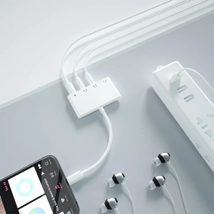 ieg™ Ally Andriod Usb Type C 4in1 Otg Ses Adaptörü Çift Dc 3.5mm Jack