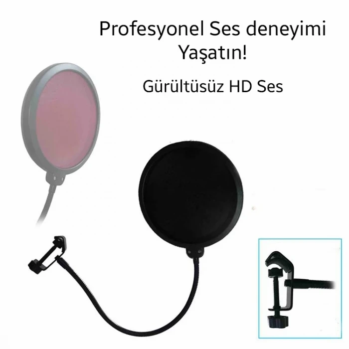 ieg™ Ally Çift Katman Stüdyo İçin Mikrofon Pop Filtre Youtuber