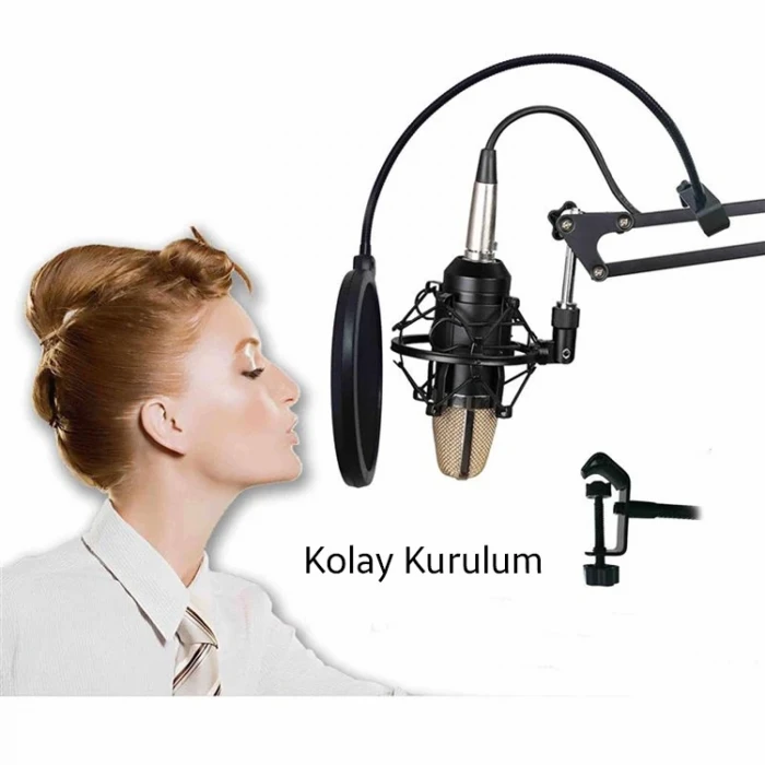 ieg™ Ally Çift Katman Stüdyo İçin Mikrofon Pop Filtre Youtuber