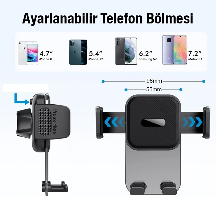 ieg™ Ally Ml-217 Araç İçi Havalandırma Telefon Tutucu