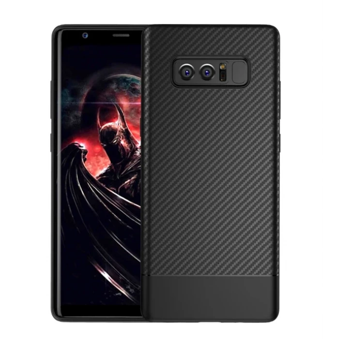 ieg™ Ally Sm Galaxy Note 8 Carbon Fiber Dokulu Premium Soft Silikon Kılıf