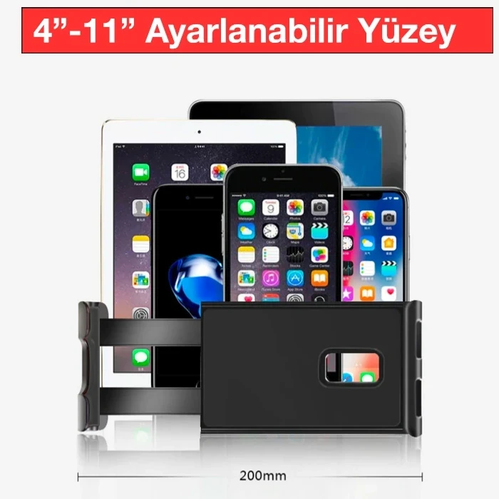ieg™ Ally Universal Araç Arka Koltuk Tablet Ve Telefon Tutucu