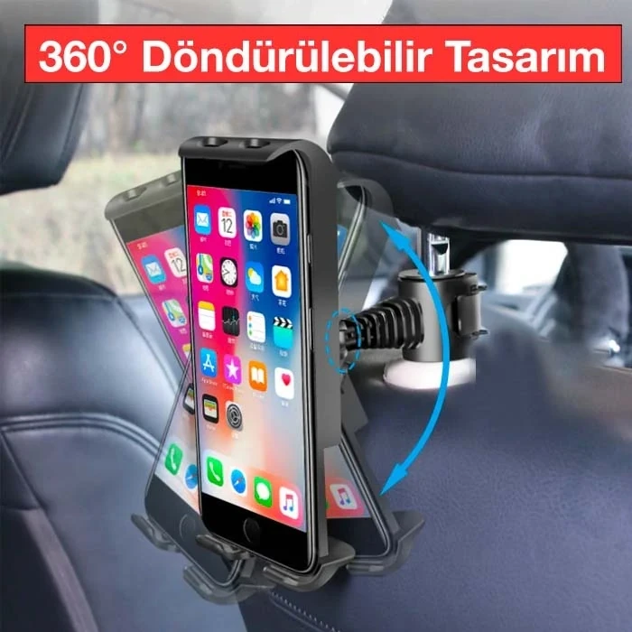 ieg™ Ally Universal Araç Arka Koltuk Tablet Ve Telefon Tutucu