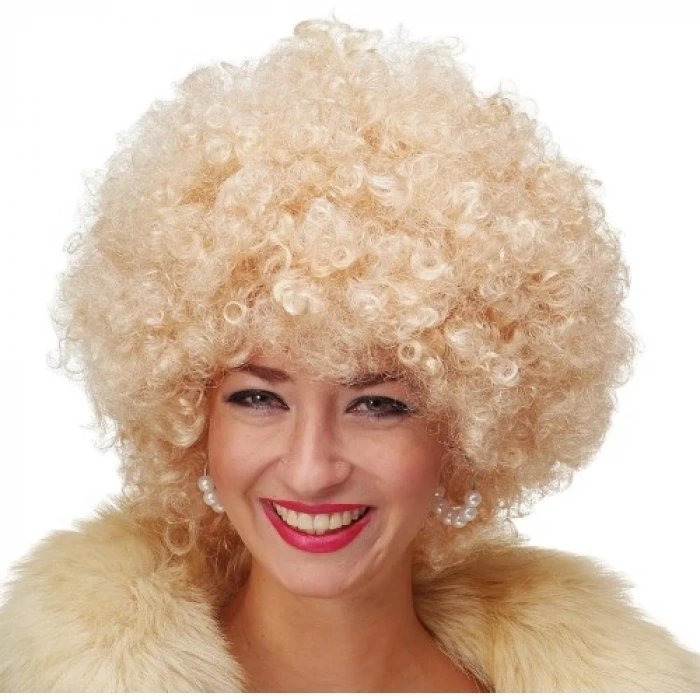 ieg™ Altın Renk Kıvırcık Afro Parti Peruğu