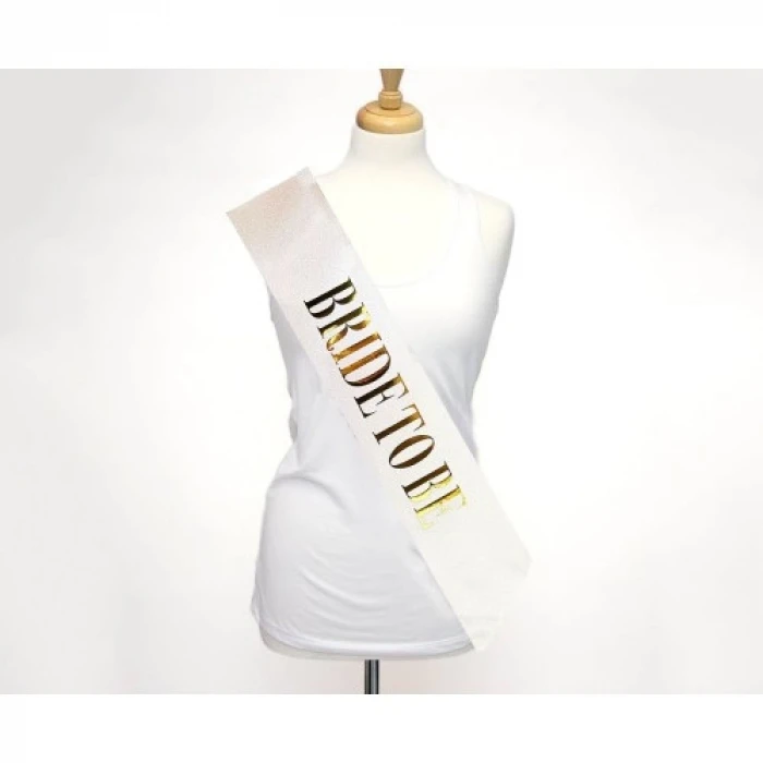 ieg™ Altın Yazılı Bride To Be Simli Kuşak Kemer