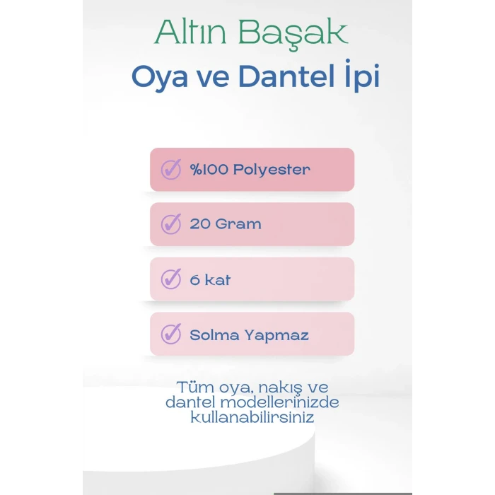 ieg™ Altınbaşak Oya ve Dantel İpi 20 gr -  - No: 347