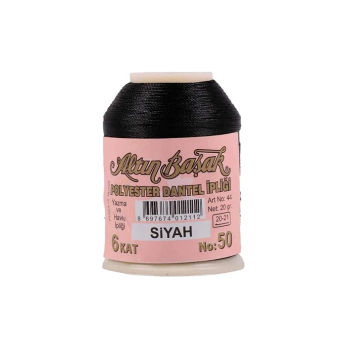 ieg™ Altınbaşak Oya ve Dantel İpi 20 gr -  - No: SİYAH