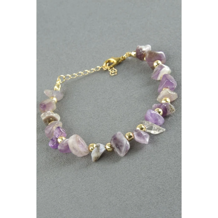 ieg™ Amatist Kırık Doğaltaş Bileklik