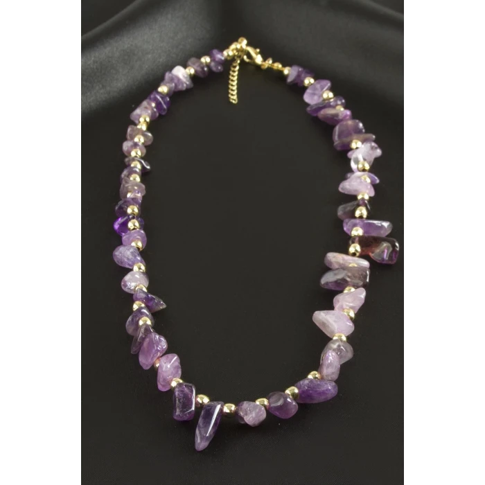 ieg™ Amatist Kırık Doğaltaş Kolye