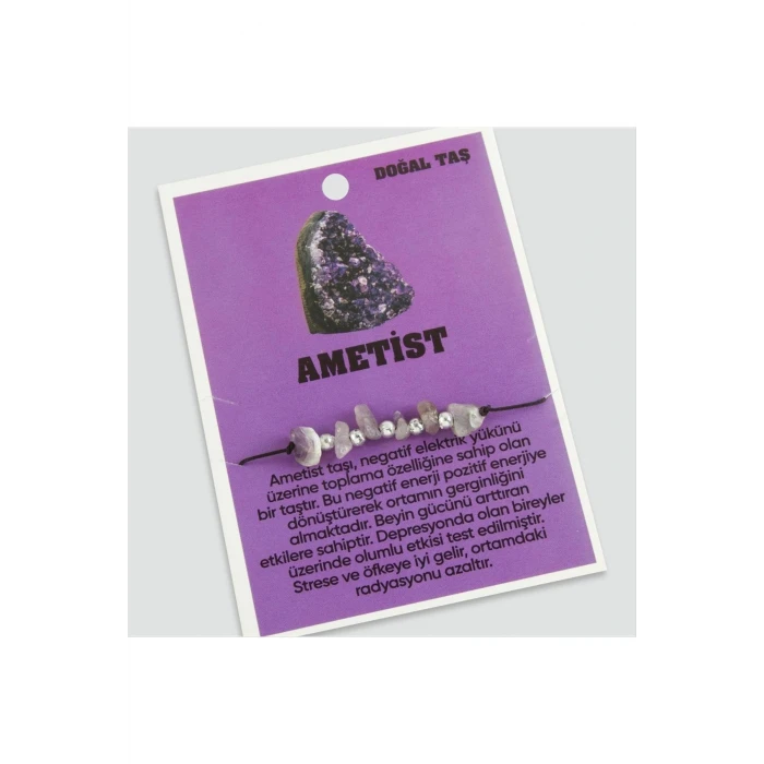 ieg™ Ametist Doğaltaşlı İp Bileklik