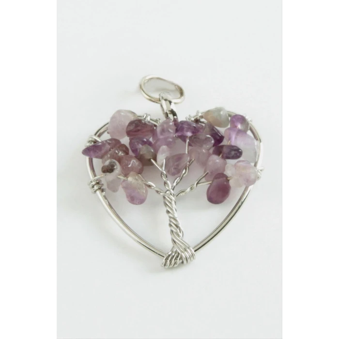 ieg™ Ametist Kalp Doğaltaş Kolye Ucu