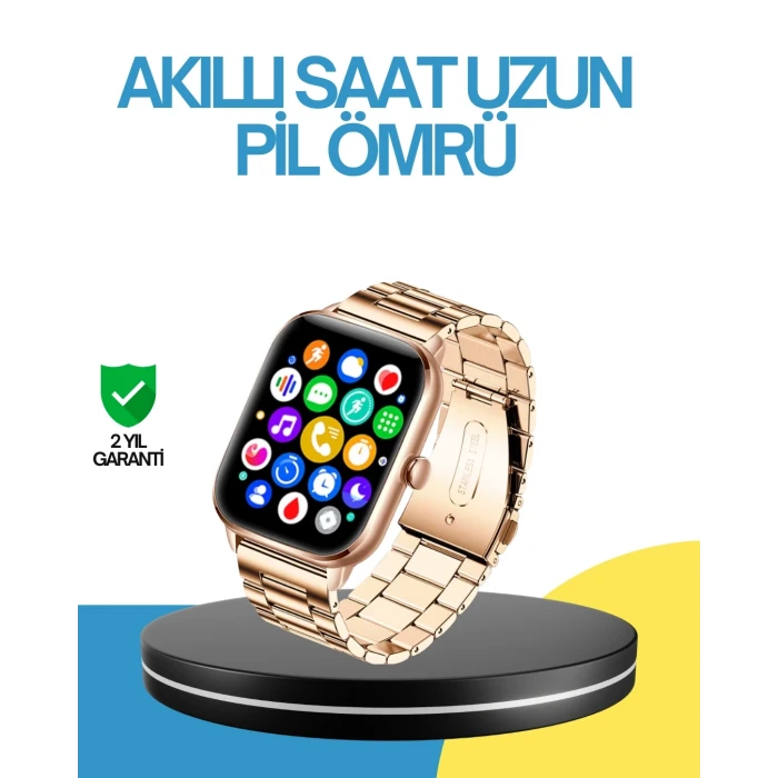 ieg™ AMOLED Ekranlı Türkçe Menülü Akıllı Saat Bluetooth Görüşmeli