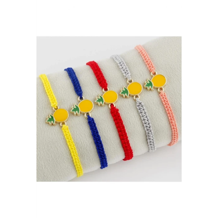 ieg™ Ananas Figürlü Makrome Örgülü Bileklik