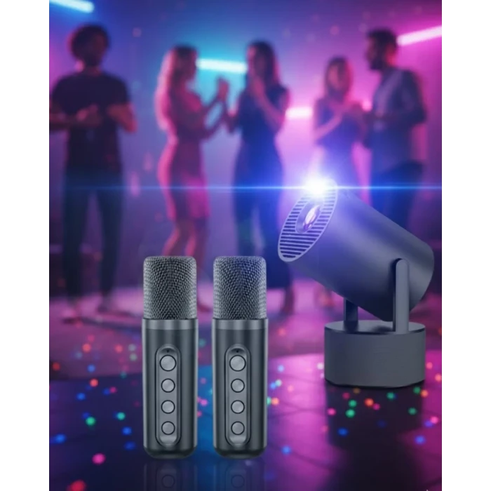 ieg™ Android Sistemli Projeksiyon Kareoke Cihazı 180° Döner Başlıklı