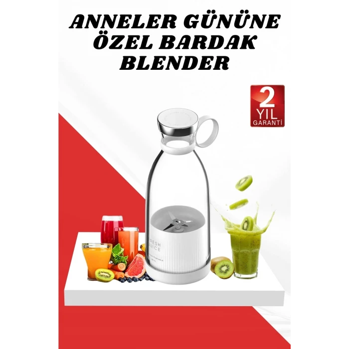 ieg™ Anneler Gününe Özel Hediye Bardak Blender Paslanmaz Çelik Bıçaklı