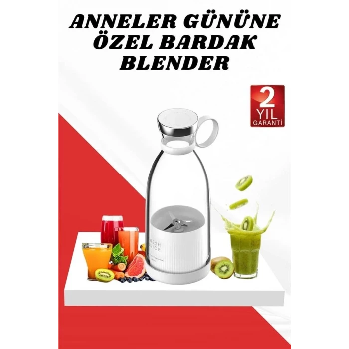 ieg™ Anneler Gününe Özel Hediye Bardak Blender Paslanmaz Çelik Bıçaklı