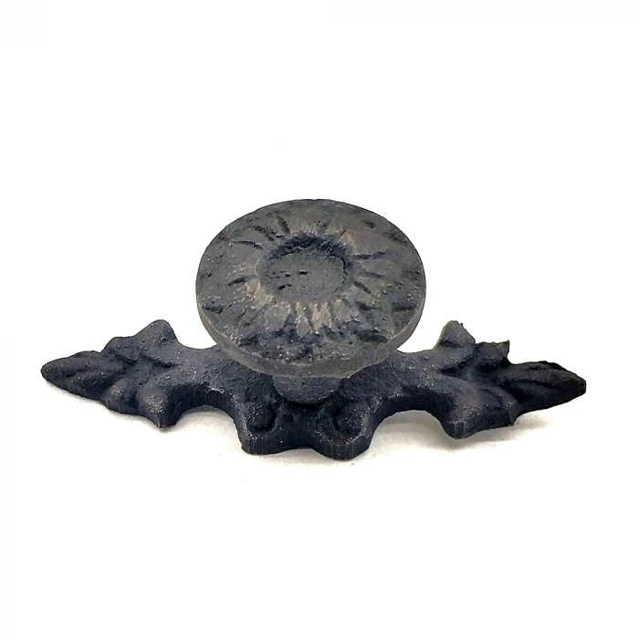 ieg™ Antika Tarz Dekoratif Pirinç Çiçek Düğme - 20x53 mm, Oksit