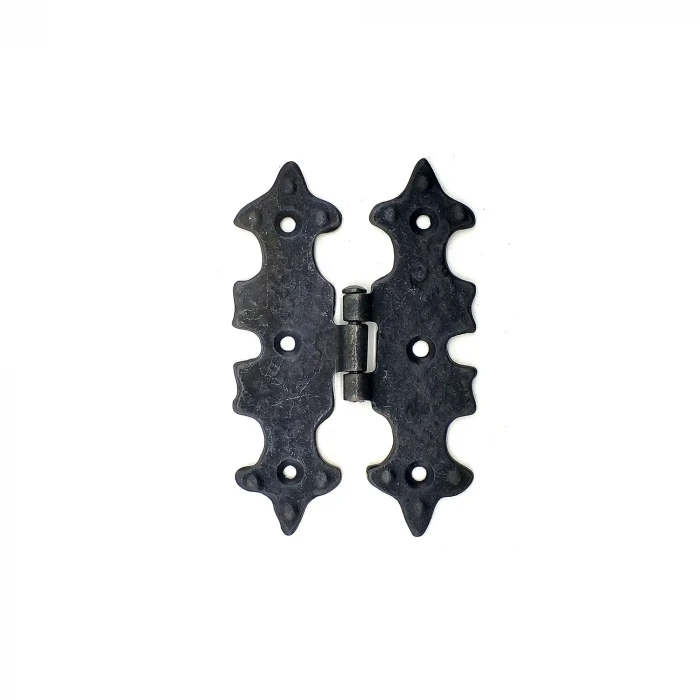 ieg™ Antika Tarz Dekoratif Pirinç Lale Menteşe - 104x77 mm, Oksit