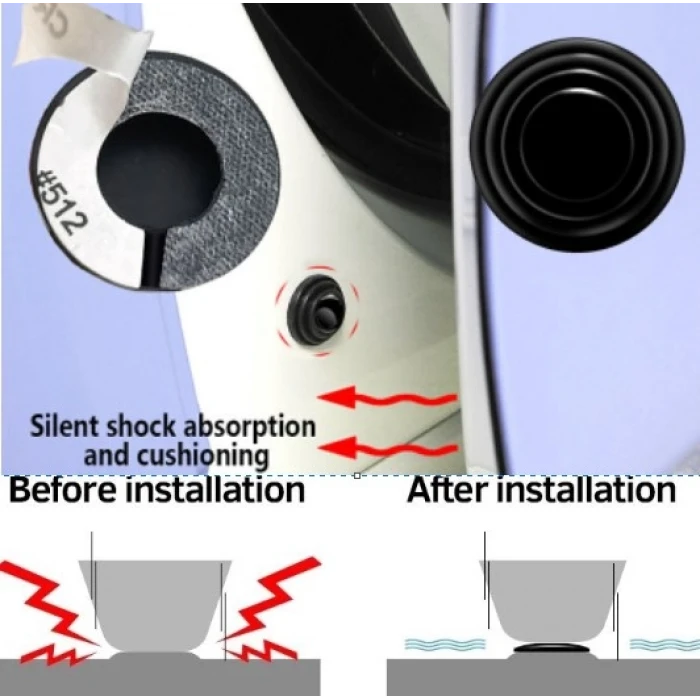 ieg™ Araba Kapı Ses Ve Darbe Emici Pad 10 Adet Siyah