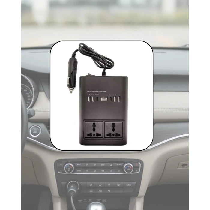 ieg™ Araç Elektrik Dönüştürücü Çoklu Usb Çıkışlı 150w İnvertör