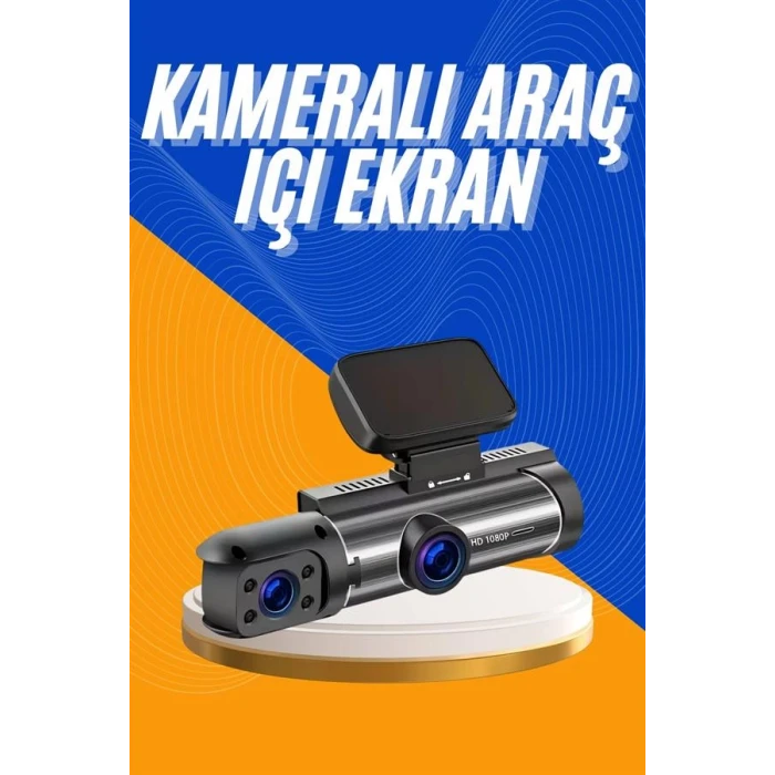 ieg™ Araç Kamerası Black Box Çift Kameralı Ekranlı Full Hd Sürüş Kamerası