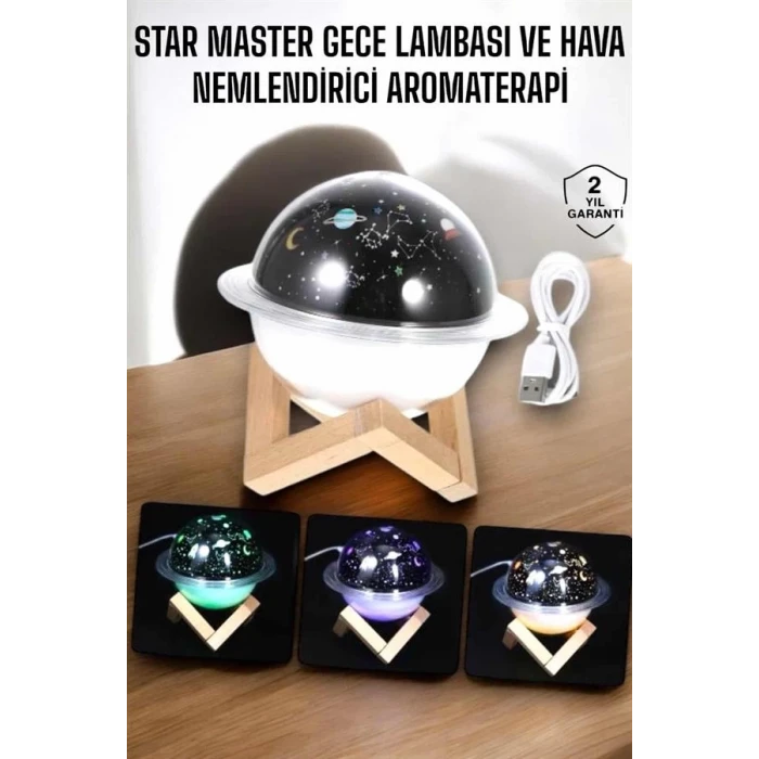 ieg™ Aromaterapi Hava Nemlendirici Masa ve Gece Lambası