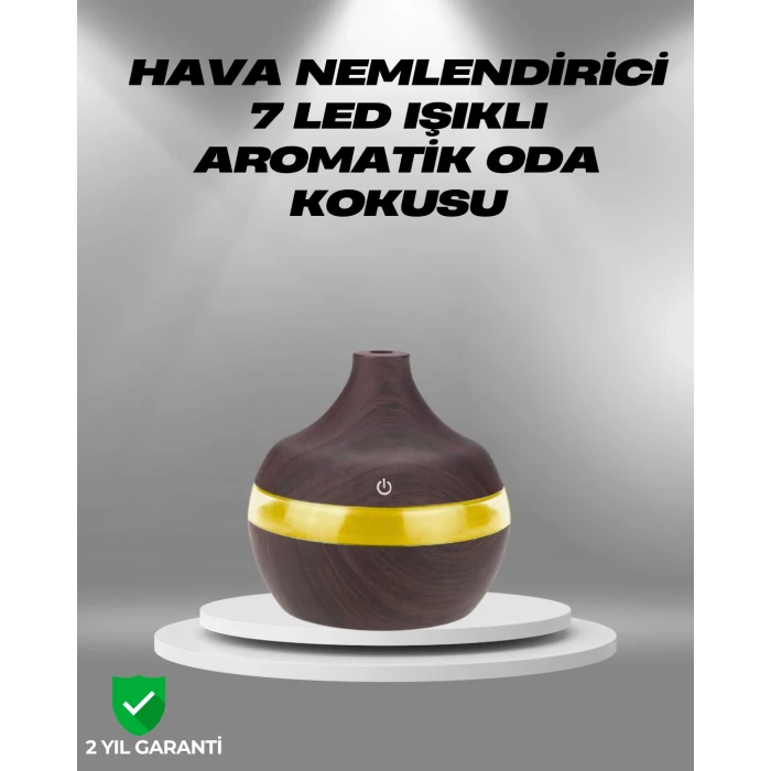 ieg™ Aromaterapi Uyumlu 300 ml LED Işıklı Oda Kokusu Difüzörü