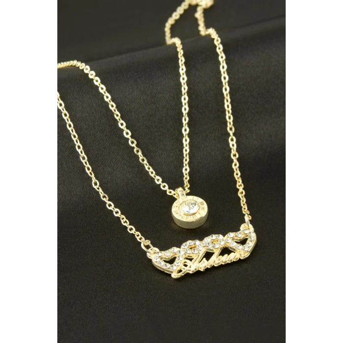 ieg™ Aşkım Yazılı İkili Kolye