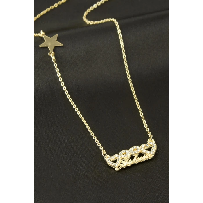 ieg™ Aşkım Yazılı Kalp Sonsuzluk Şans Kolye