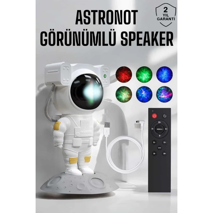 ieg™ Astronot Görünümlü Projeksiyon Speaker Taşınabilir
