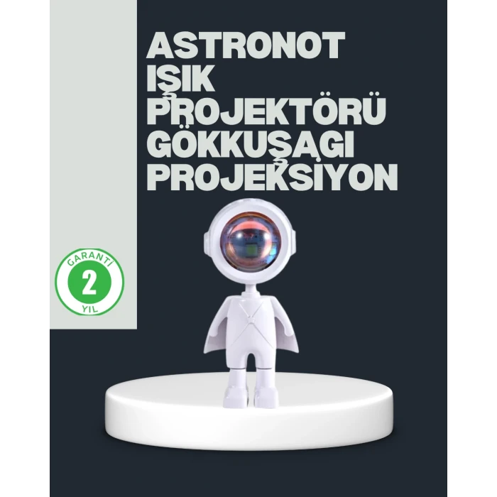 ieg™ Astronot Tasarımlı Gün Batımı Efektli Şarjlı LED Lamba