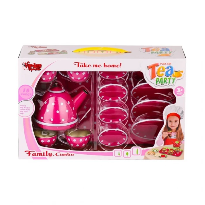 ieg™ ATF-2020B-2020C Puantiyeli Metal Çay Seti 15 Parça -Vardem Oyuncak